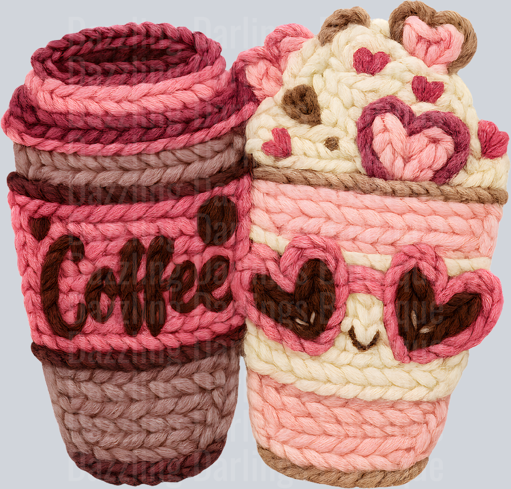 COFFEE VALENTINES FAUX YARN
