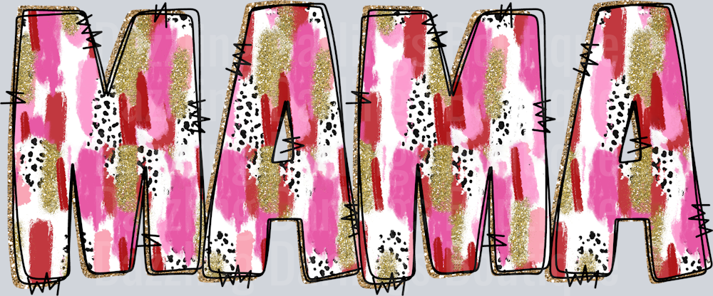 MAMA DOODLE BRUSHSTROKE VALENTINES DAY