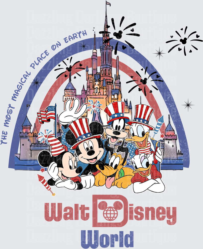 Walt Disney World 4th of July Mickey and Friends Castle