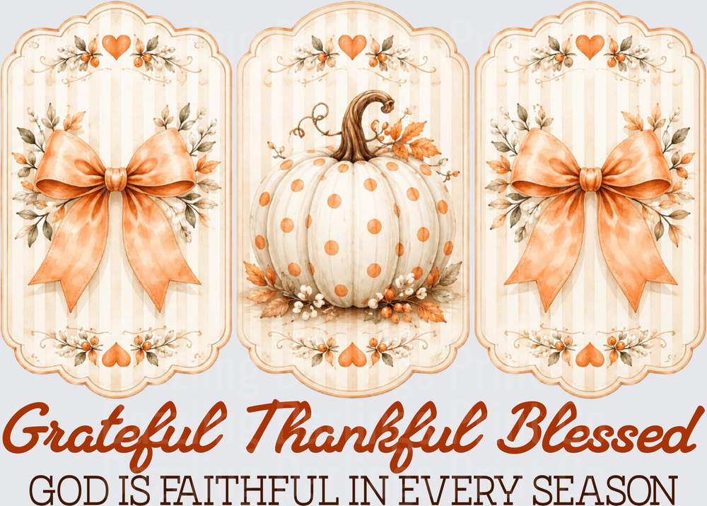 Grateful, Thankful, Blessed Pumpkin