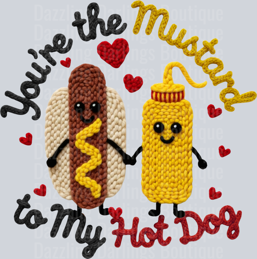 Latch Hook Funny Food Mustard to my Hot dog