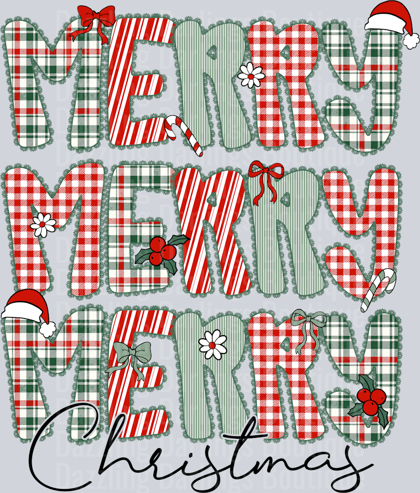 MERRY MERRY CHRISTMAS LACE