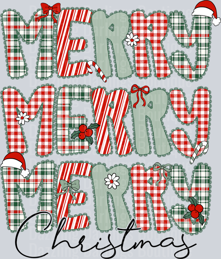MERRY MERRY CHRISTMAS LACE