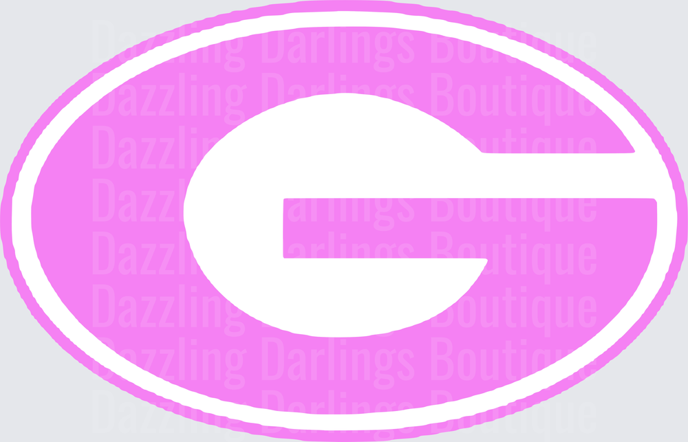 Pink Green Bay Packers G Logo Oval