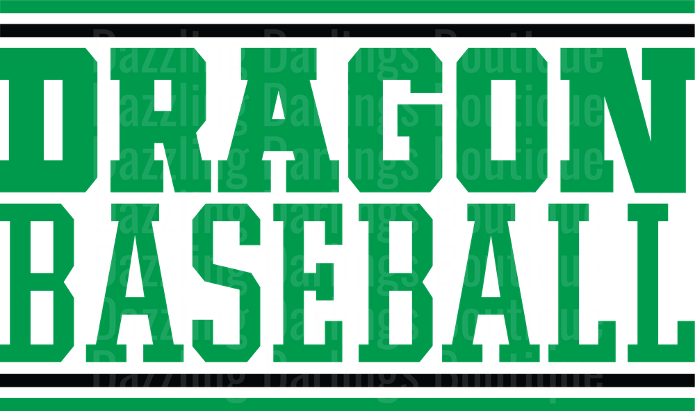 Dragon Baseball Bold Green Typography