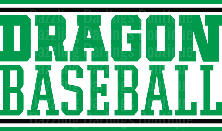 Dragon Baseball Bold Green Typography