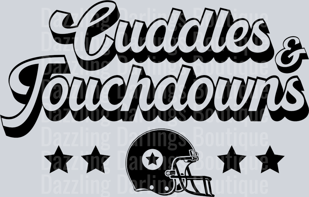 FOOTBALL CUDDLES AND TOUCHDOWN BLACK