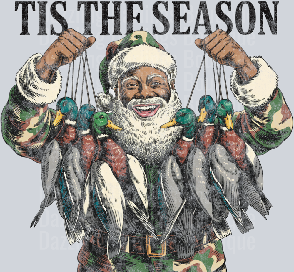 Darker skin tone Santa duck hunting  - Copy