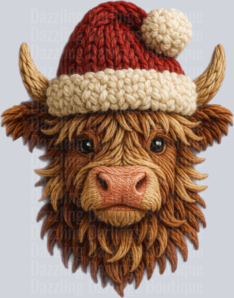 Cow Santa yarn