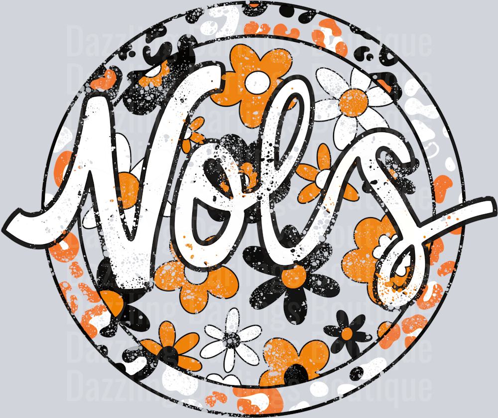VOLS FLORAL CIRCLE DISTRESSED TENNESSEE