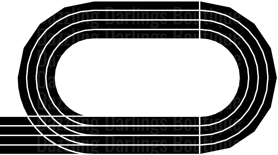 Track And Field Pickens Dragons Black Running Track Outline