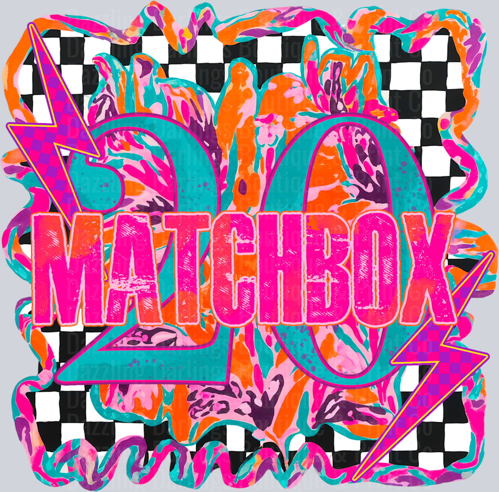 Rock Band Neon Pink 20 Checkered