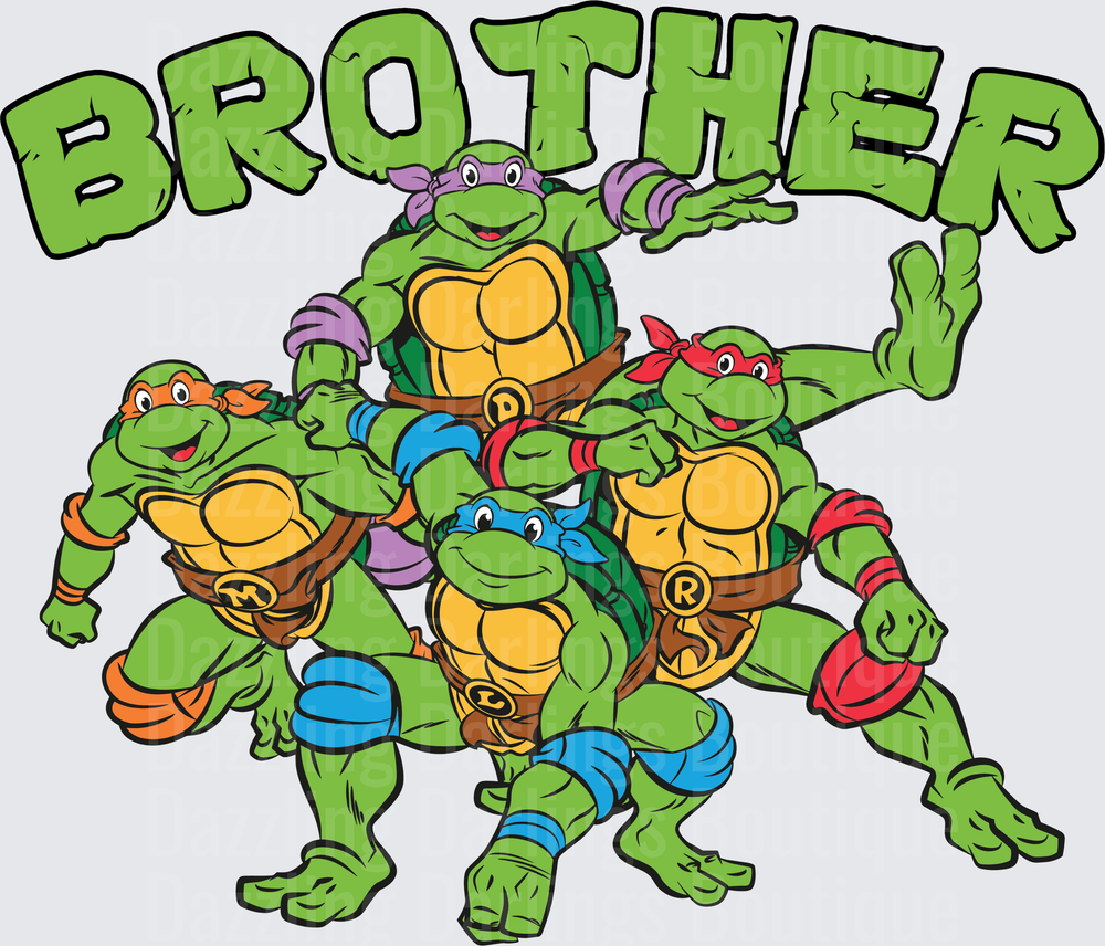 TMNT Brother Teenage Mutant Ninja Turtles Group Design