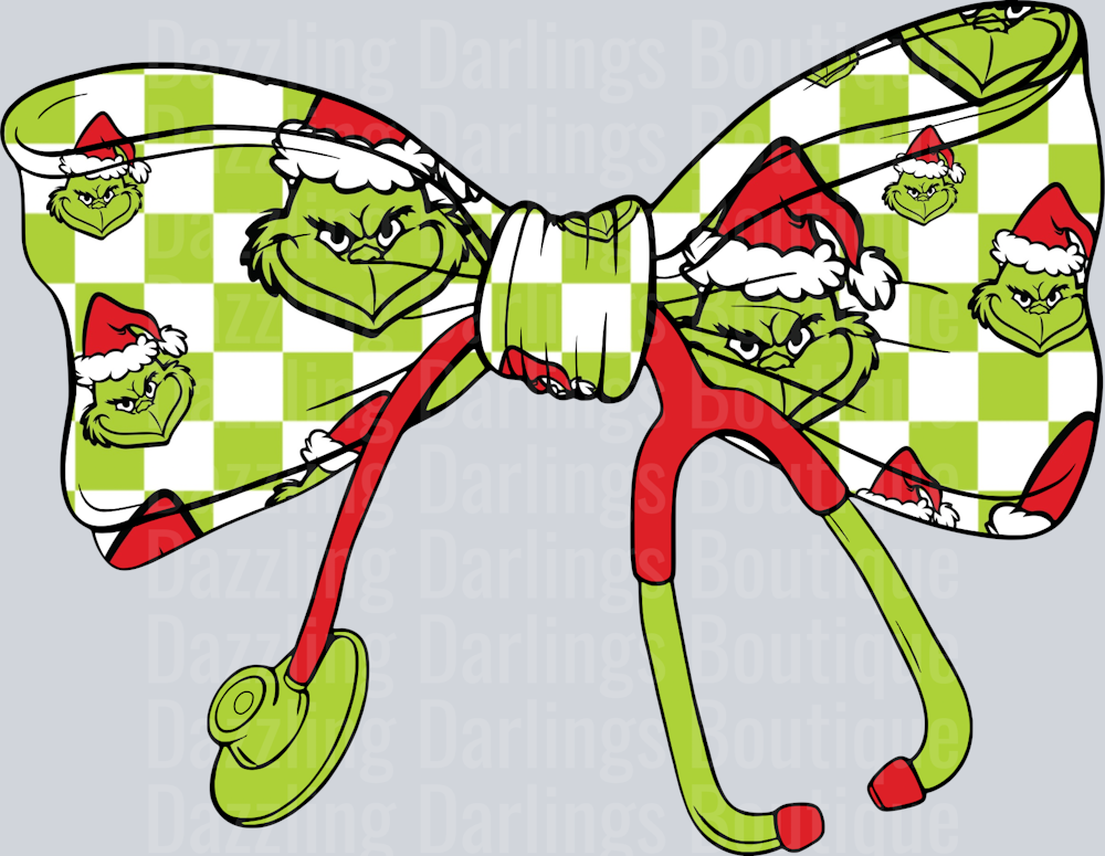 grinch stethoscope bow
