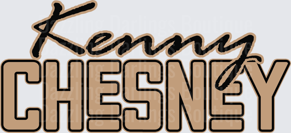Kenny Chesney Country Music Artist Name Design