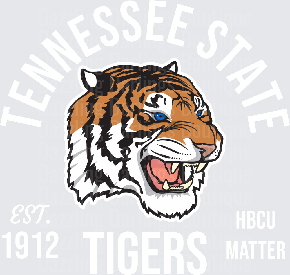 Fierce Roaring Tiger Head with Blue Eyes Mascot Logo