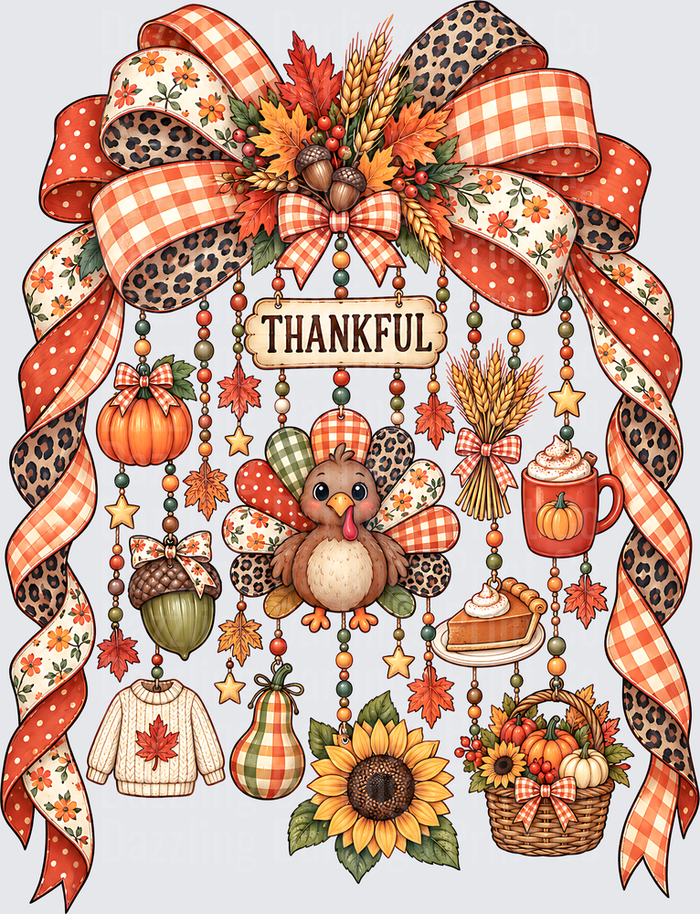 Thankful Ribbon and Beads