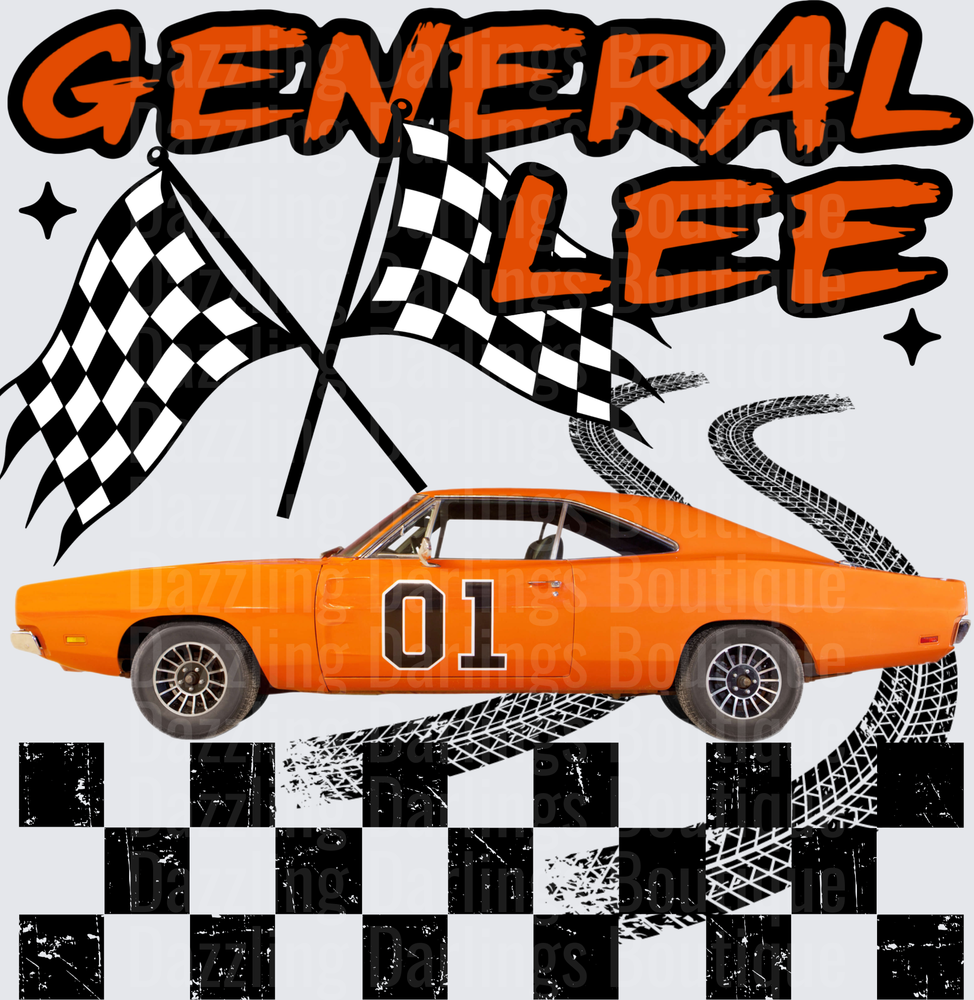 General Lee Dukes of Hazzard Orange Dodge Charger 01 Racing Design