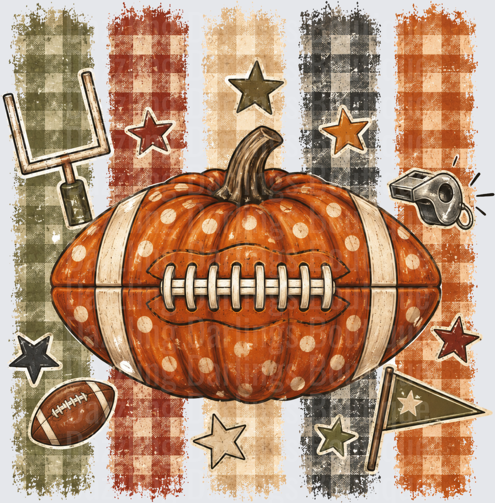 Striped Polka Dot Pumpkin