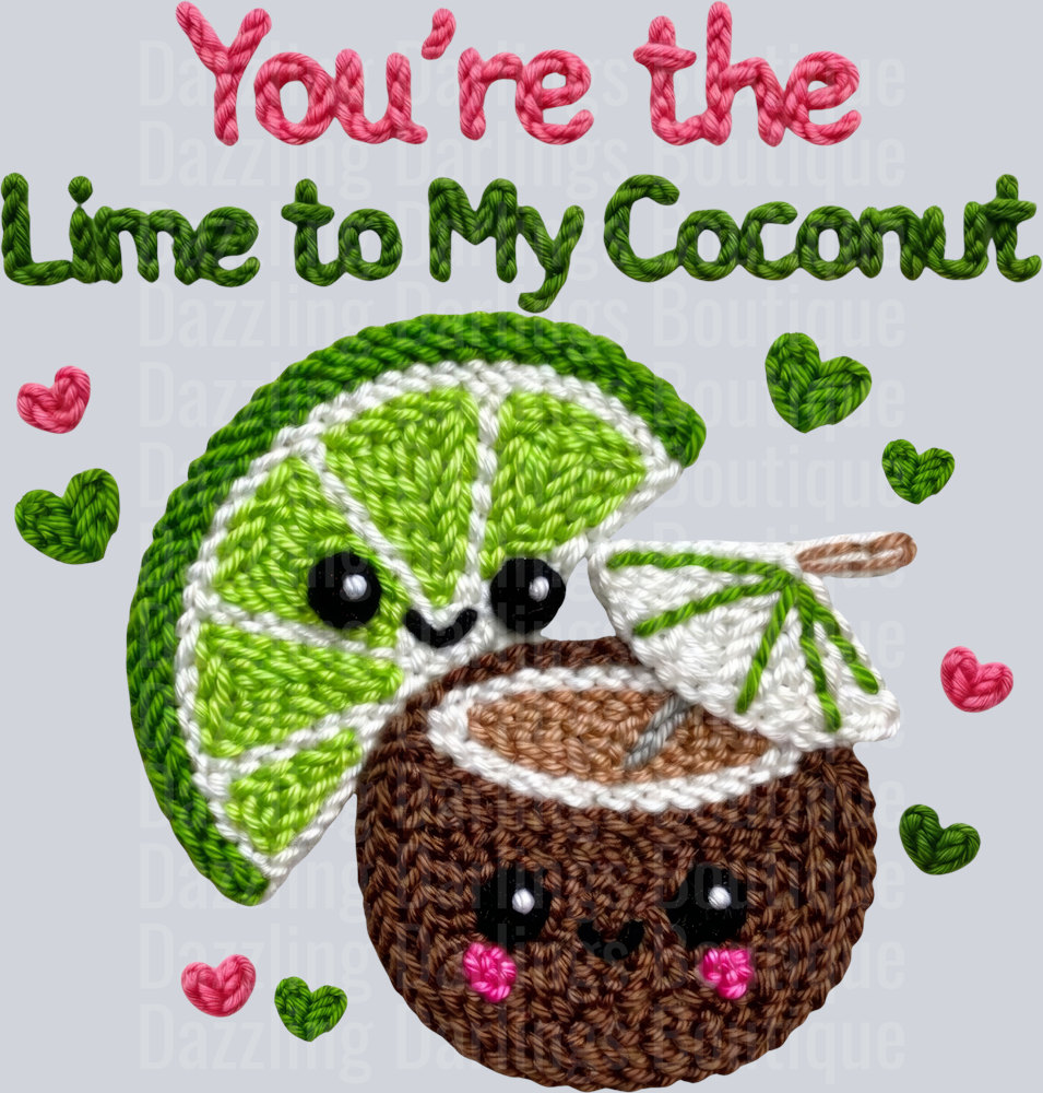 Latch Hook Funny Food Lime to my Coconut
