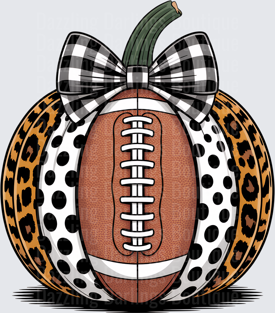 Leopard Football Pumpkin