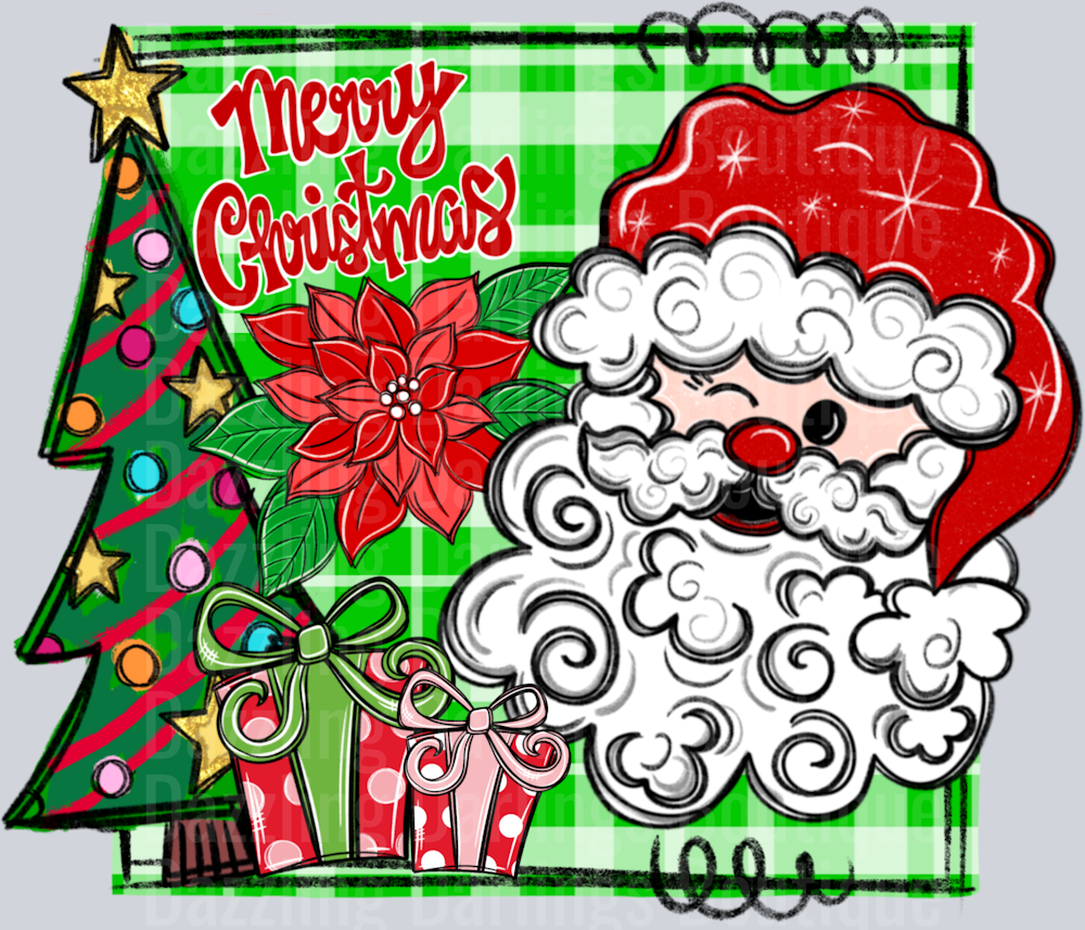 MERRY CHRISTMAS SQUARE SANTA 1