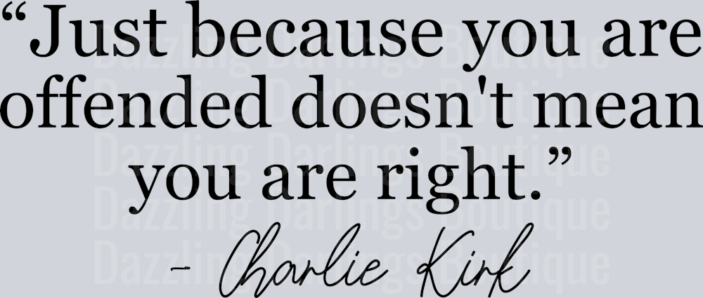 Freedom Just Because You're Offended Doesn't Mean You Are Right, Charlie Kirk