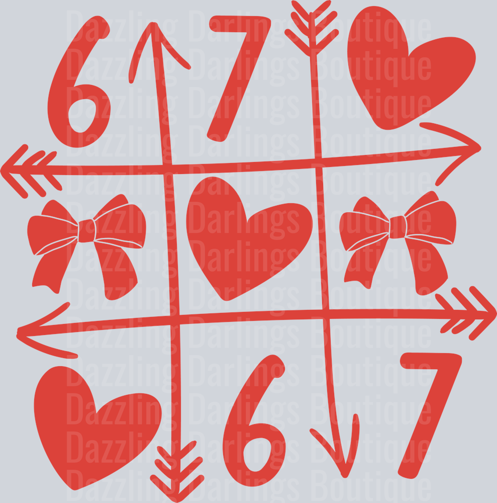 Retro Checkered Valentine 67 Six Seven