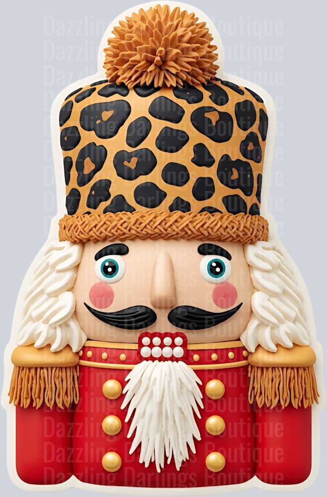 NUTCRACKER LEOPARD HAT FAUX DETAILED