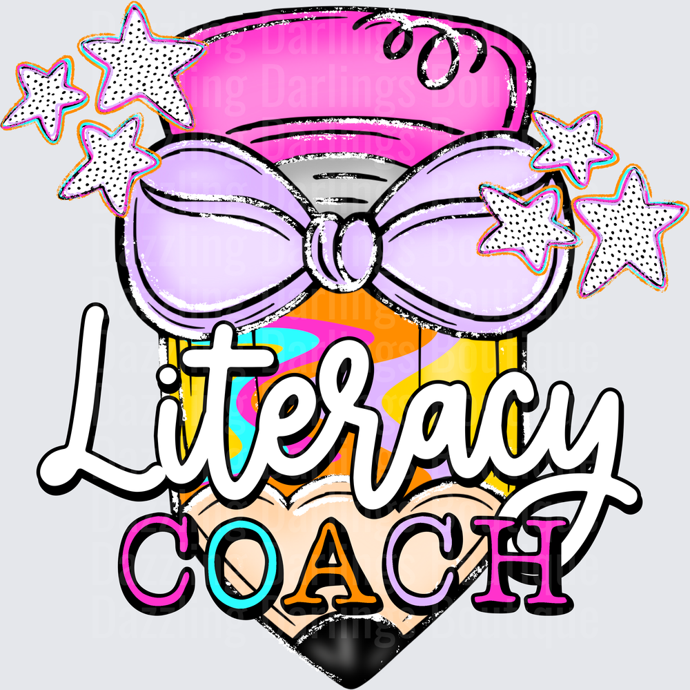 Literacy Coach Bowtie Pencil with Stars Design