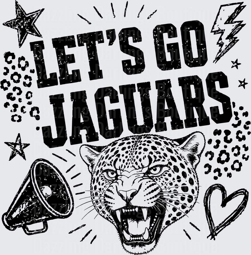 Let's Go Jaguars Roaring Big Cat Spirit Megaphone Design