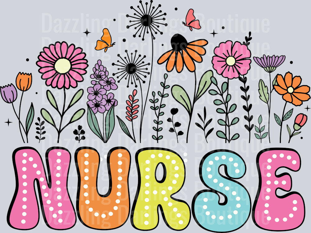 Nurse Floral Dots
