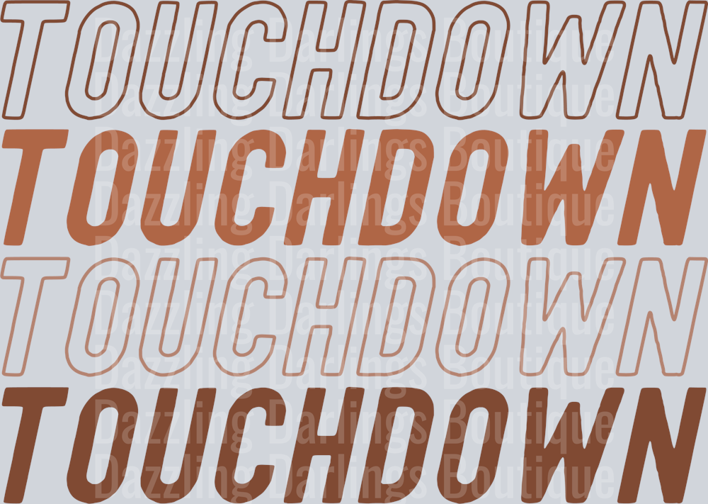 FOOTBALL TOUCHDOWN BROWN