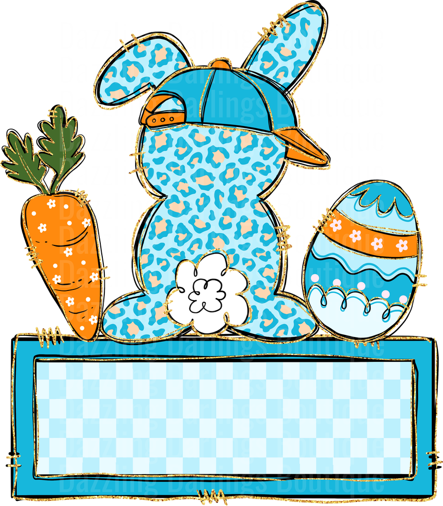 EASTER GIRL BUNNY CUSTOM NAME