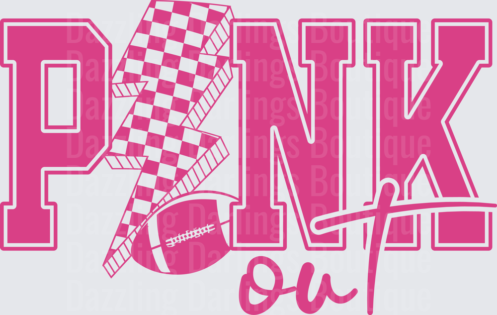 Checkered Bolt Pink Out
