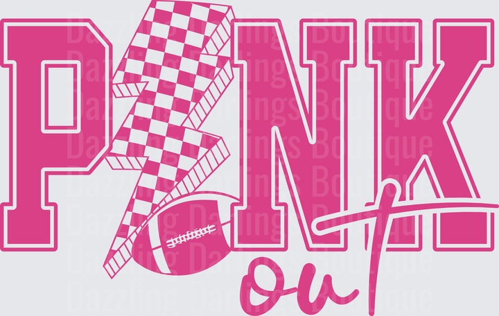 Checkered Bolt Pink Out