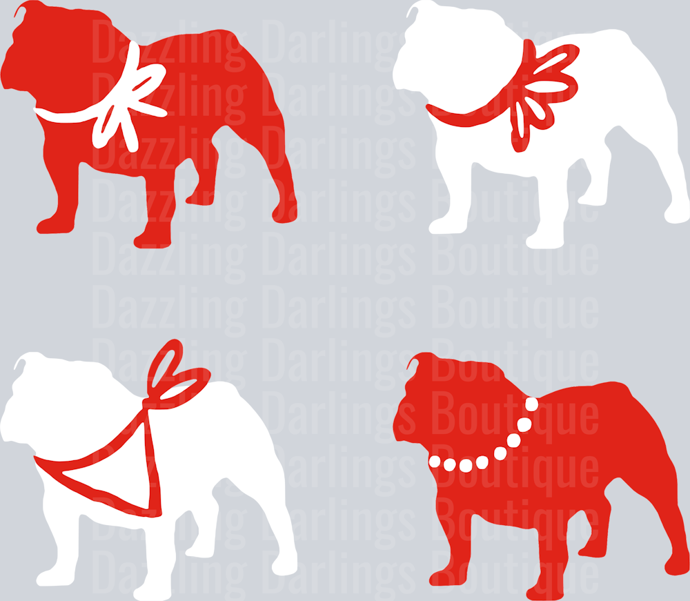 Bulldogs Red and White Collage