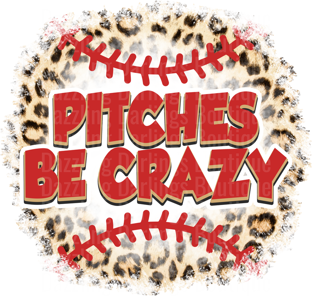 Pitches Be Crazy Football Leopard Print Design