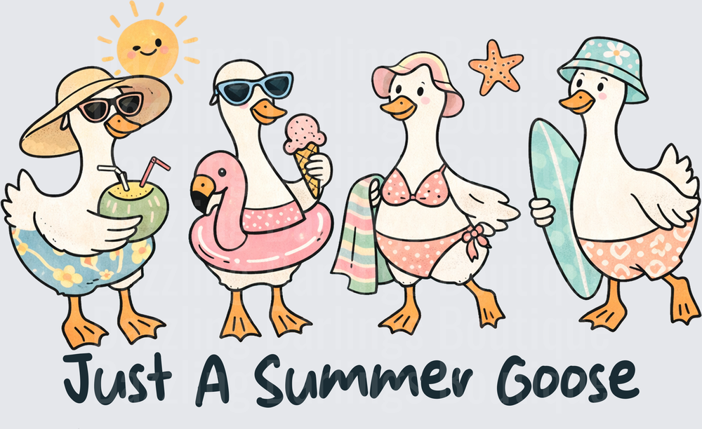 Just A Summer Goose Beach Squad Cute Geese Crew