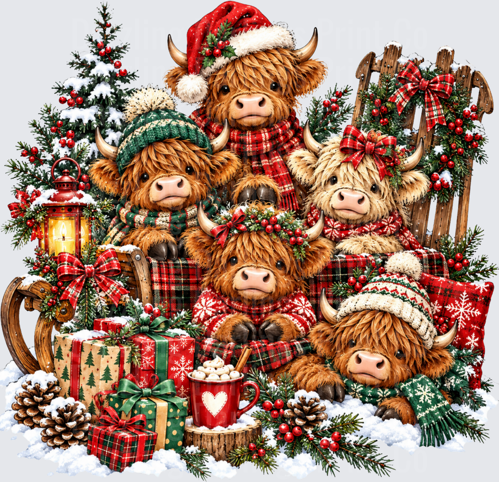 Highland Cow Christmas Tree