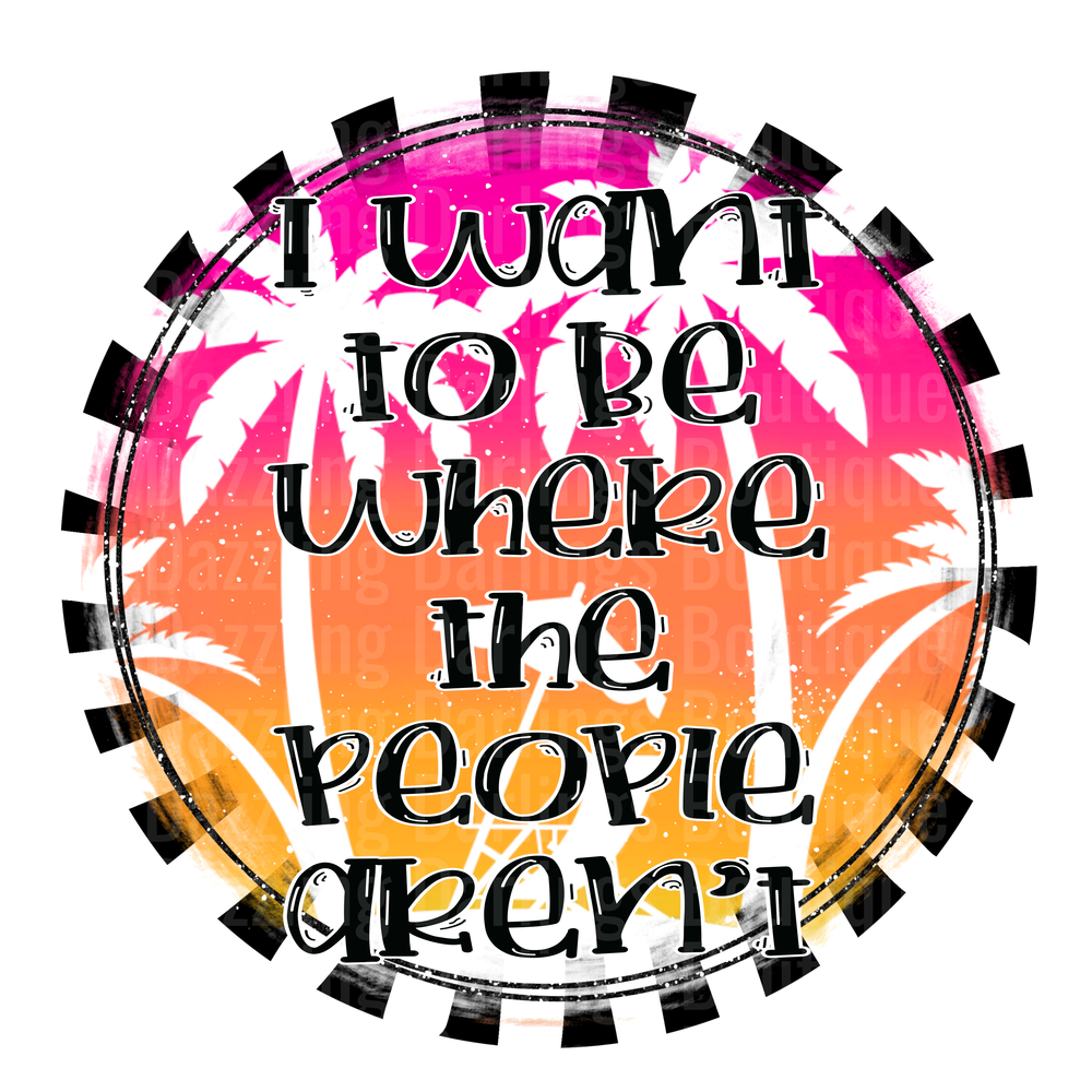 I Want To Be Where The People Aren't Introvert Quote Circle