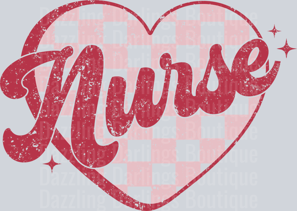 NURSE HEART RETRO VALENTINES DAY