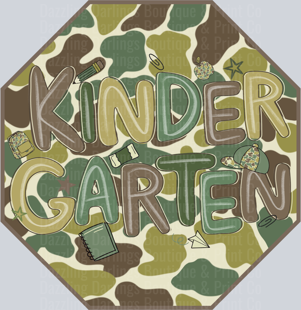 Kindergarten Camo Octagon Duck Camo Background