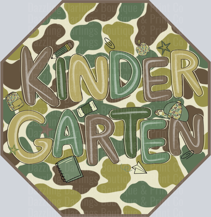 Kindergarten Camo Octagon Duck Camo Background