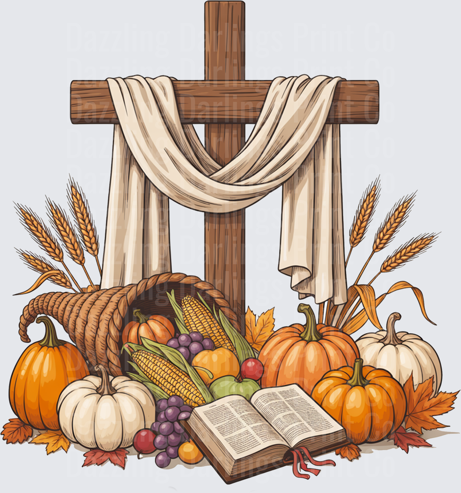 Cross with Pumpkins