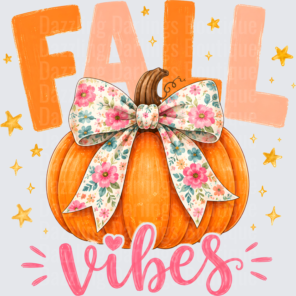Fall Vibes Pink Bow