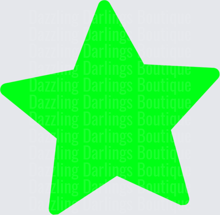 Bright Green Five-Pointed Star