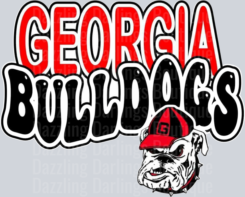 Georgia Bulldogs Bubble Letters