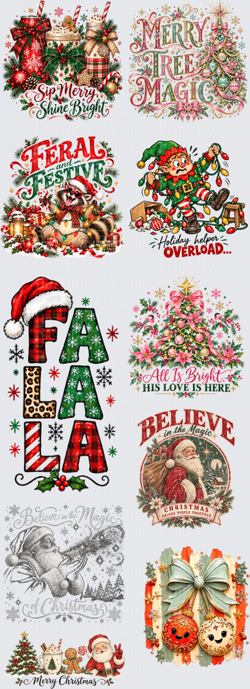 Christmas Premade 18 Feral And Festive Fa La La Snow Globe Bow