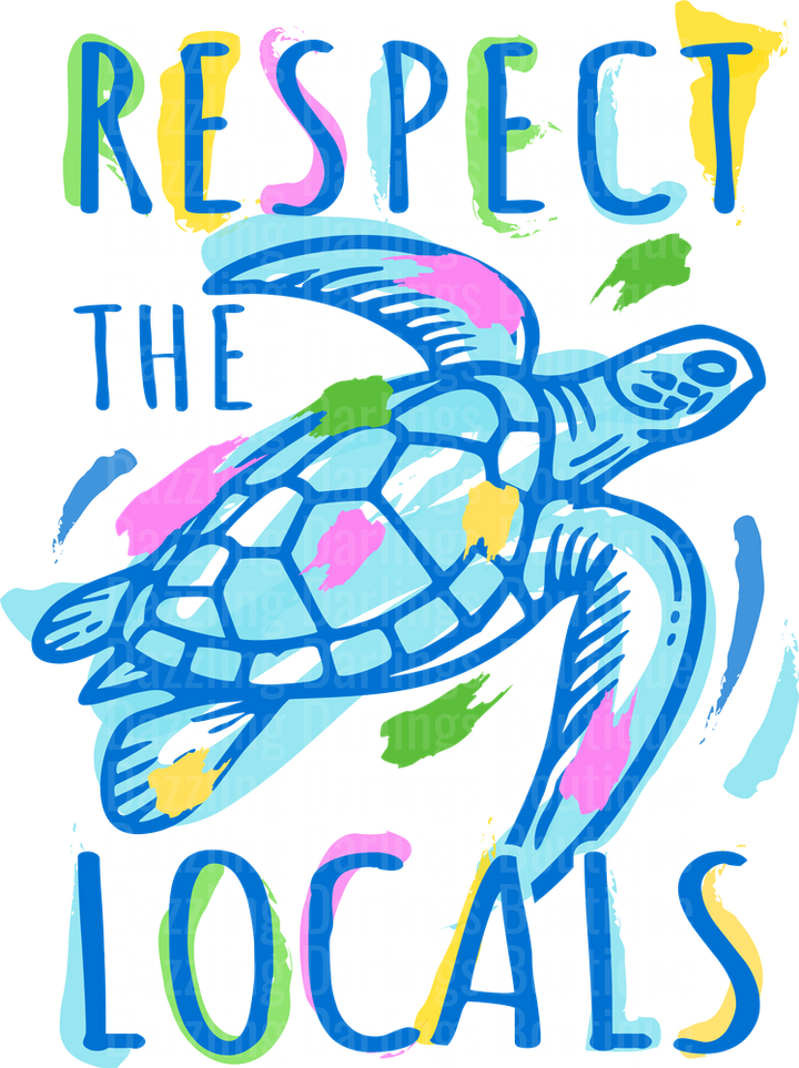 Respect the Locals Sea Turtle Ocean Conservation Design